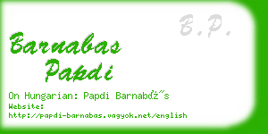 barnabas papdi business card